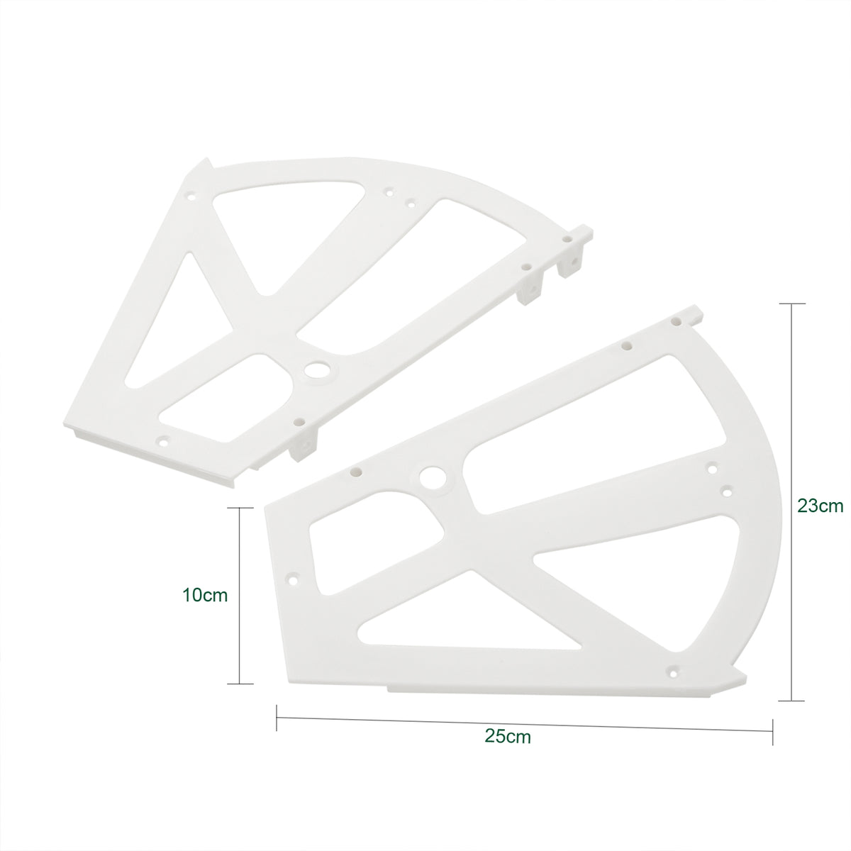 SoBuy SDA08-W, 2 Pieces Plastic Hinges for Shoe Cabinet, Hollowed Two Layers Hinges Accessory, White