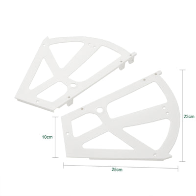SoBuy SDA08-W, 2 Pieces Plastic Hinges for Shoe Cabinet, Hollowed Two Layers Hinges Accessory, White