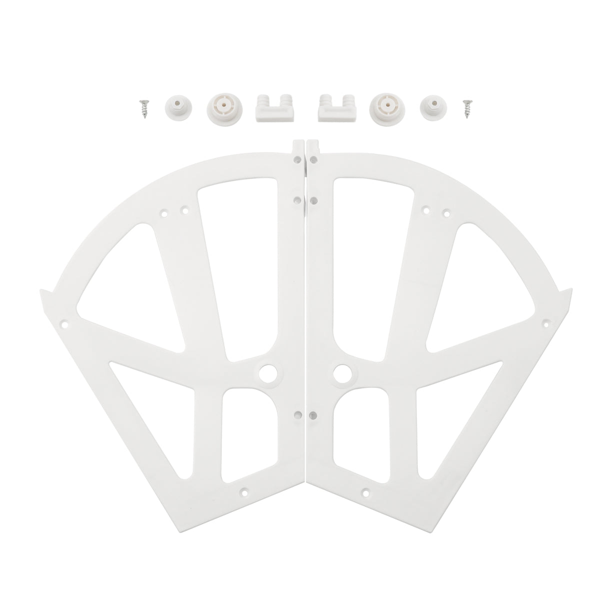 SoBuy SDA08-W, 2 Pieces Plastic Hinges for Shoe Cabinet, Hollowed Two Layers Hinges Accessory, White