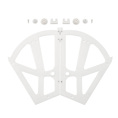 SoBuy SDA08-W, 2 Pieces Plastic Hinges for Shoe Cabinet, Hollowed Two Layers Hinges Accessory, White