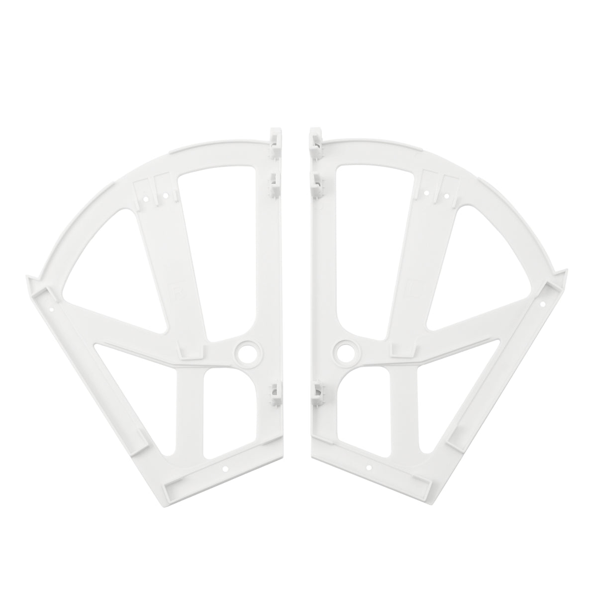 SoBuy SDA08-W, 2 Pieces Plastic Hinges for Shoe Cabinet, Hollowed Two Layers Hinges Accessory, White