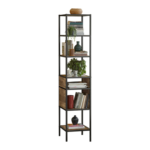 SoBuy STR06-N, 6 Tiers Bookcase Storage Display Shelving Unit Standing Shelf