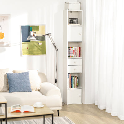 SoBuy STR10-W, Bathroom Tall Cabinet Bathroom Shelf Bathroom Storage Cabinet, White