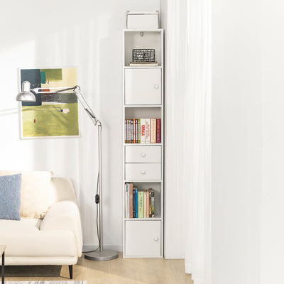 SoBuy STR10-W, Bathroom Tall Cabinet Bathroom Shelf Bathroom Storage Cabinet, White